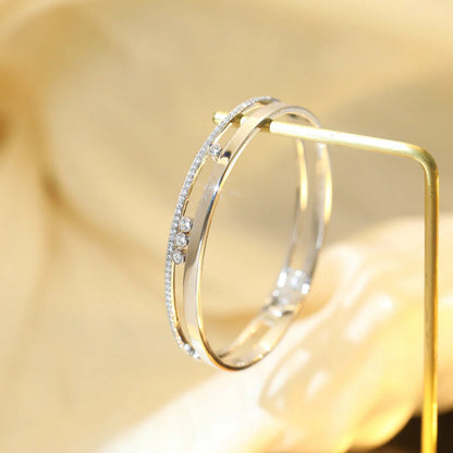 [Riva Jewelry]Move Romane Diamond Bangle Bracelet