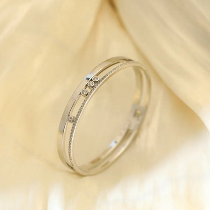 [Riva Jewelry]Move Romane Diamond Bangle Bracelet