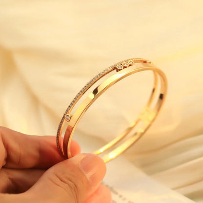 [Riva Jewelry]Move Romane Diamond Bangle Bracelet