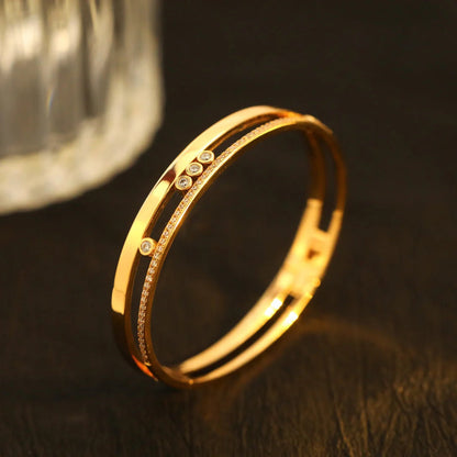 [Riva Jewelry]Move Romane Diamond Bangle Bracelet