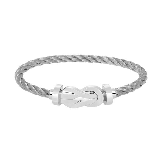 [Riva Jewelry] GROSSES ACHTER-SCHNALLEN-ARMBAND – WEISSGOLD