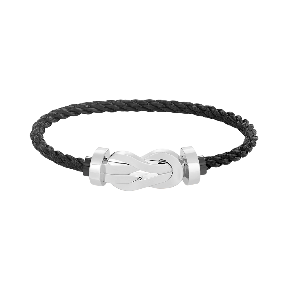 [Riva Jewelry ]CHANCE LARGE 8 FIGURE BUCKLE NO DIAMOND BRACELET SILVER