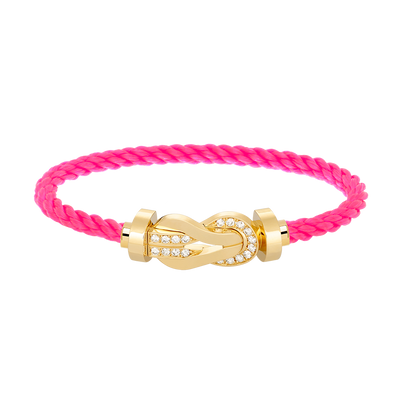 [Riva Jewelry]ラージ8の字バックル ハーフダイヤモンドブレスレット - ゴールド