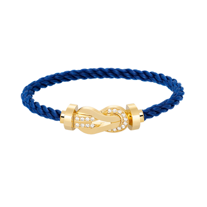 [Riva Jewelry]ラージ8の字バックル ハーフダイヤモンドブレスレット - ゴールド