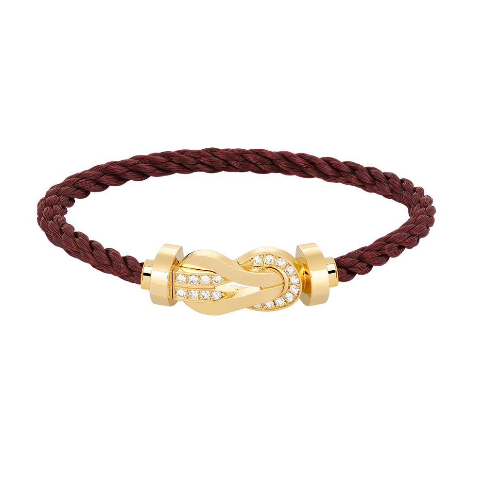 [Riva Jewelry]ラージ8の字バックル ハーフダイヤモンドブレスレット - ゴールド