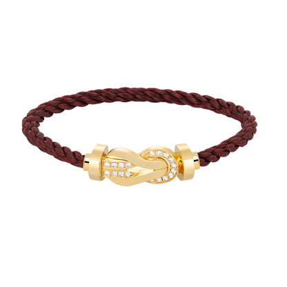 [Riva Jewelry]ラージ8の字バックル ハーフダイヤモンドブレスレット - ゴールド