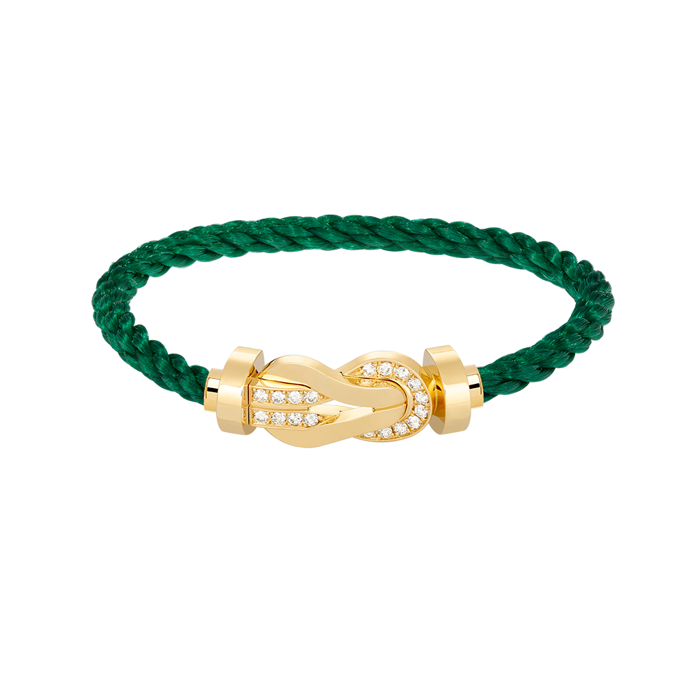 [Riva Jewelry]ラージ8の字バックル ハーフダイヤモンドブレスレット - ゴールド