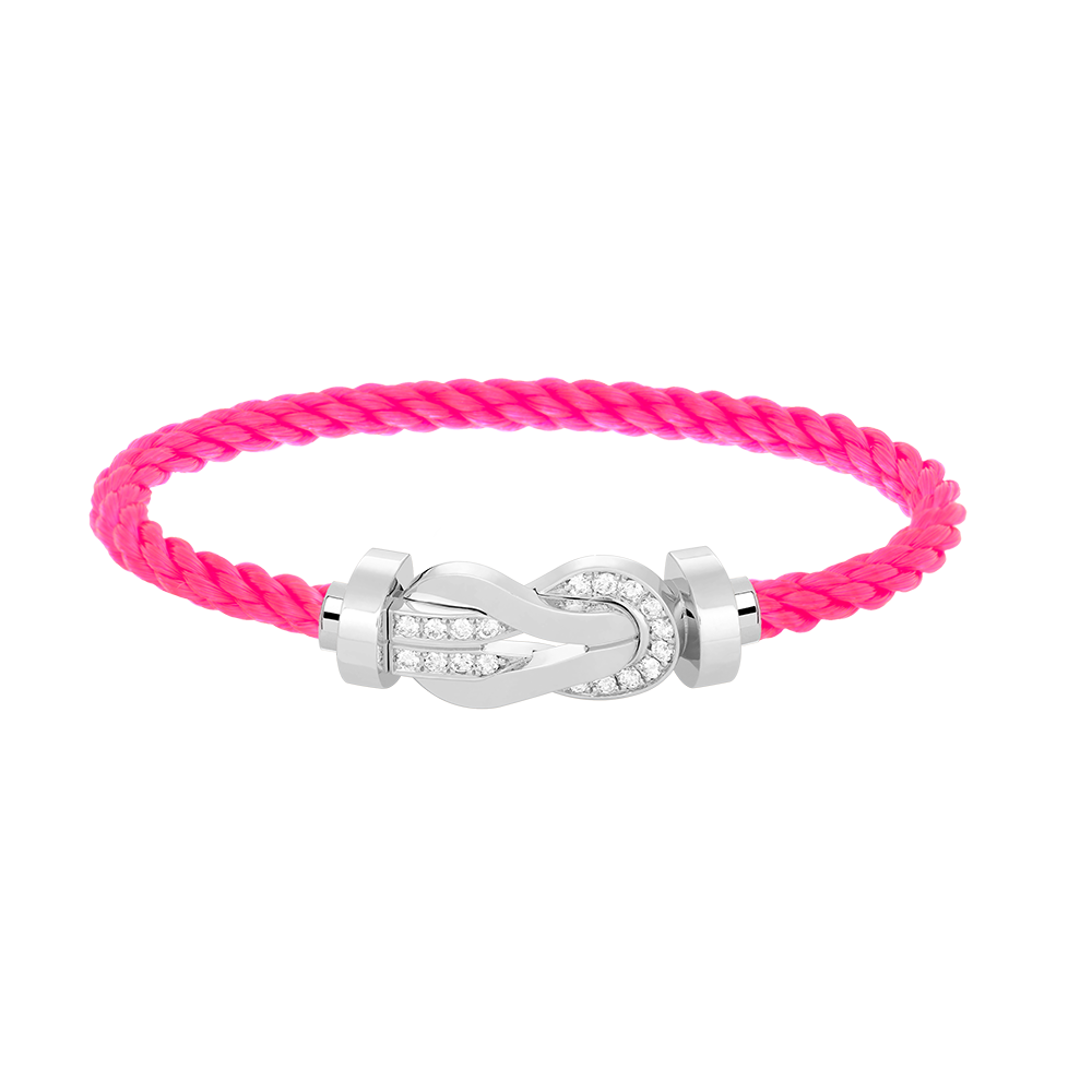 [Riva Jewelry ]CHANCE LARGE 8 FIGURE BUCKLE HALF DIAMOND BRACELET SILVER