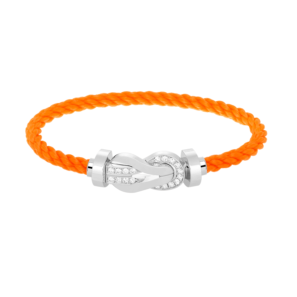 [Riva Jewelry ]CHANCE LARGE 8 FIGURE BUCKLE HALF DIAMOND BRACELET SILVER