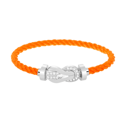 [Riva Jewelry ]CHANCE LARGE 8 FIGURE BUCKLE HALF DIAMOND BRACELET SILVER