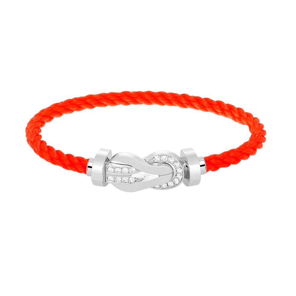 [Riva Jewelry ]CHANCE LARGE 8 FIGURE BUCKLE HALF DIAMOND BRACELET SILVER