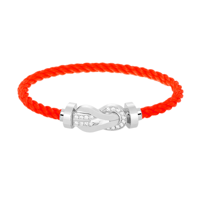 [Riva Jewelry ]CHANCE LARGE 8 FIGURE BUCKLE HALF DIAMOND BRACELET SILVER