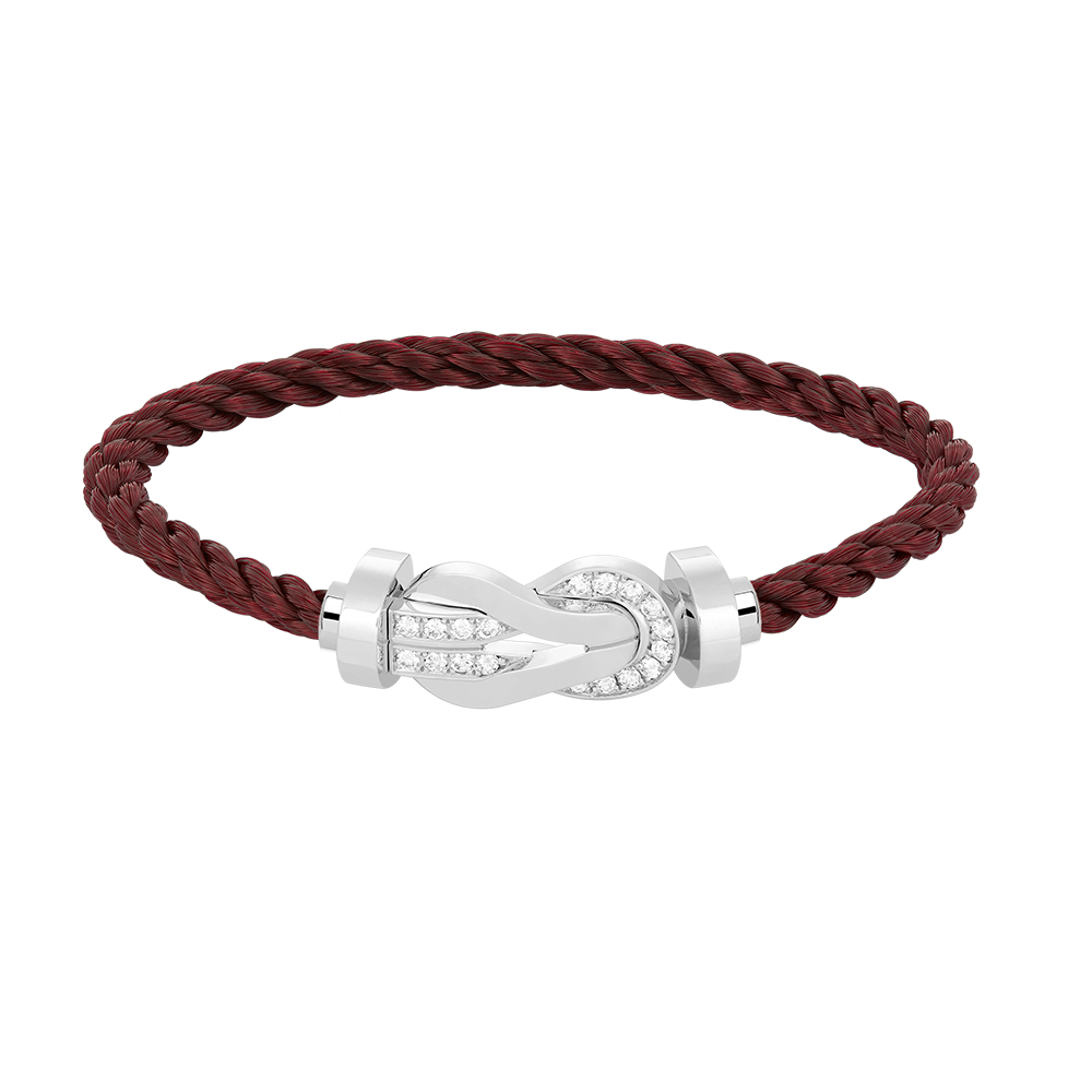 [Riva Jewelry ]CHANCE LARGE 8 FIGURE BUCKLE HALF DIAMOND BRACELET SILVER