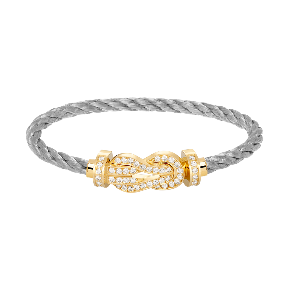 [Riva Jewelry] GROSSES 8ER-SCHNALLEN-VOLLDIAMANTENARMBAND – GOLD