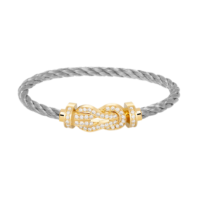 [Riva Jewelry] GROSSES 8ER-SCHNALLEN-VOLLDIAMANTENARMBAND – GOLD