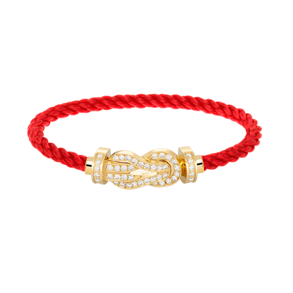 [Riva Jewelry] GROSSES 8ER-SCHNALLEN-VOLLDIAMANTENARMBAND – GOLD
