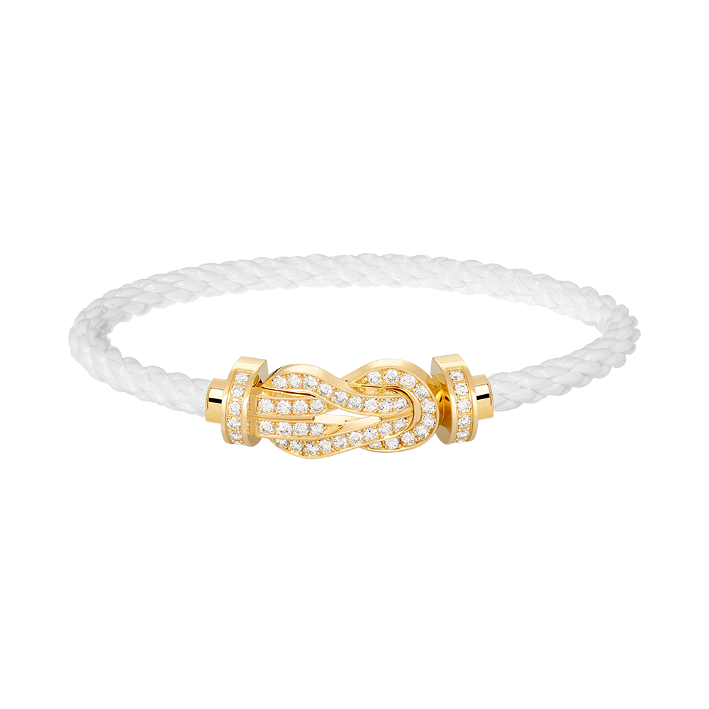 [Riva Jewelry] GROSSES 8ER-SCHNALLEN-VOLLDIAMANTENARMBAND – GOLD
