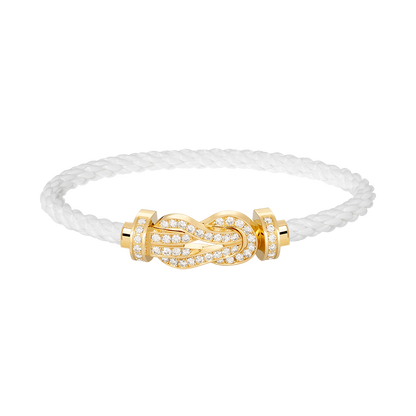 [Riva Jewelry] GROSSES 8ER-SCHNALLEN-VOLLDIAMANTENARMBAND – GOLD