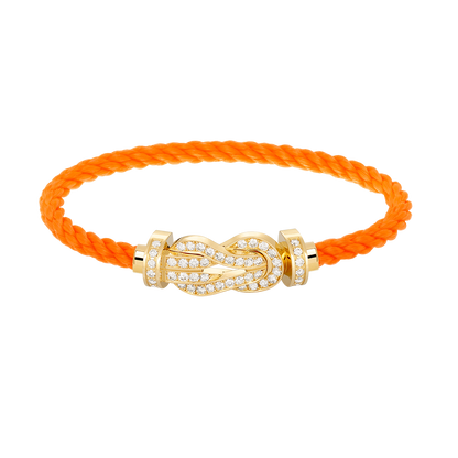 [Riva Jewelry] GROSSES 8ER-SCHNALLEN-VOLLDIAMANTENARMBAND – GOLD