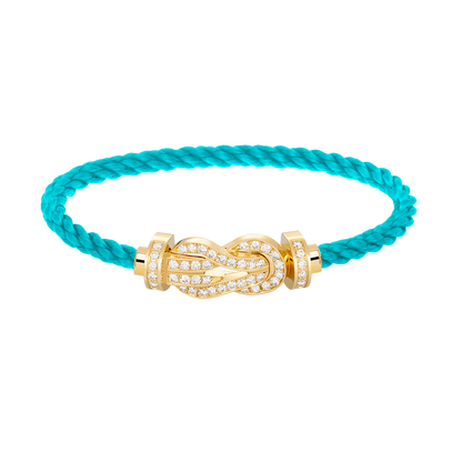 [Riva Jewelry] GROSSES 8ER-SCHNALLEN-VOLLDIAMANTENARMBAND – GOLD