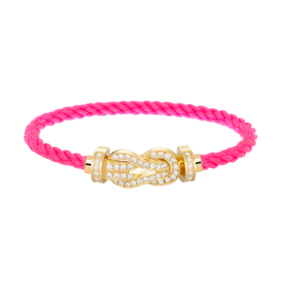 [Riva Jewelry] GROSSES 8ER-SCHNALLEN-VOLLDIAMANTENARMBAND – GOLD