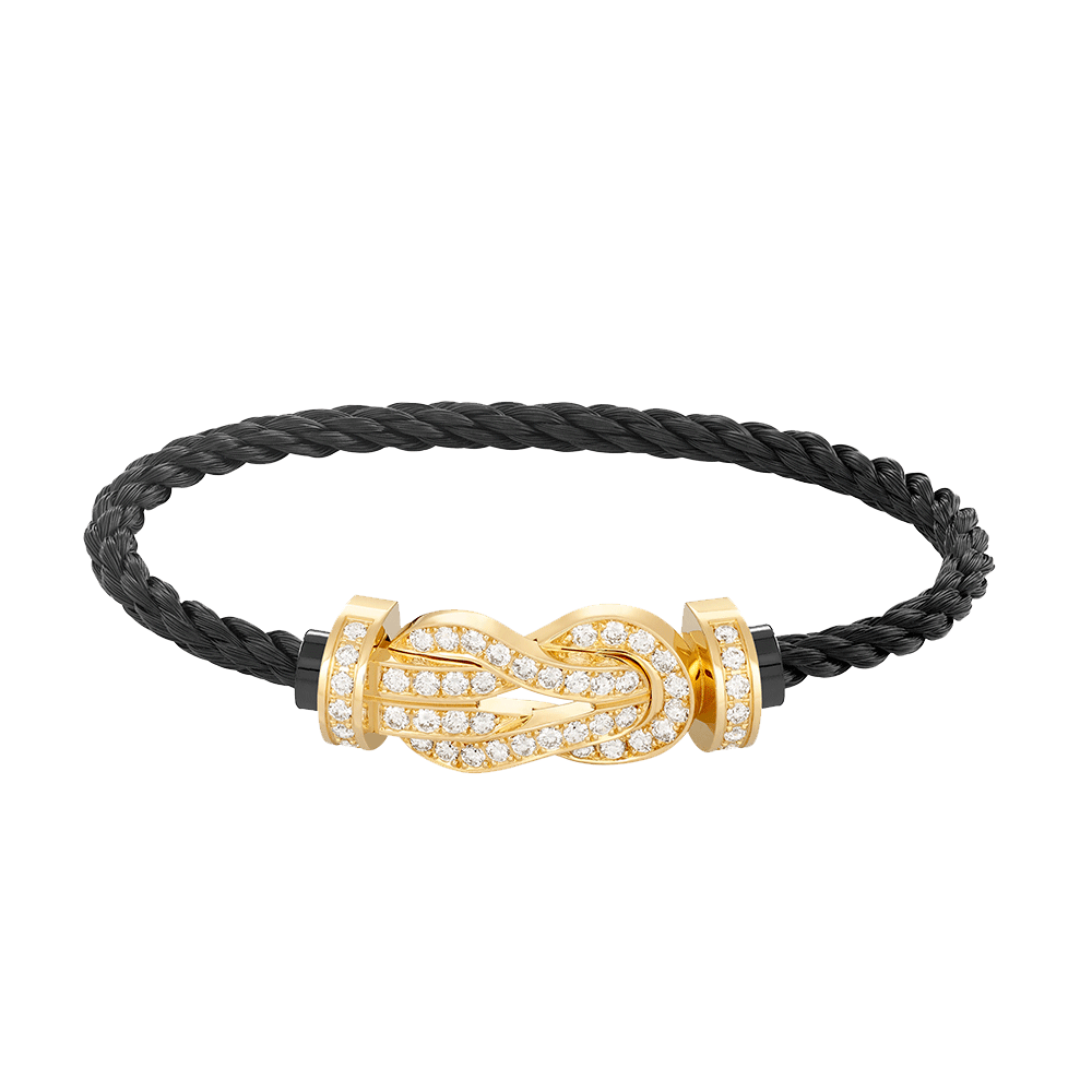 [Riva Jewelry] GROSSES 8ER-SCHNALLEN-VOLLDIAMANTENARMBAND – GOLD