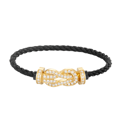 [Riva Jewelry] GROSSES 8ER-SCHNALLEN-VOLLDIAMANTENARMBAND – GOLD