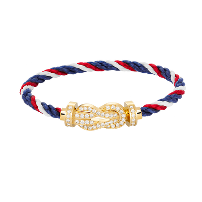 [Riva Jewelry] GROSSES 8ER-SCHNALLEN-VOLLDIAMANTENARMBAND – GOLD