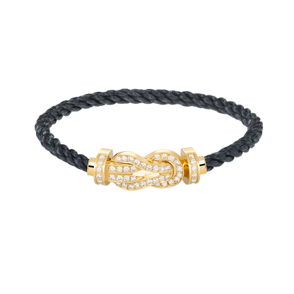 [Riva Jewelry] GROSSES 8ER-SCHNALLEN-VOLLDIAMANTENARMBAND – GOLD