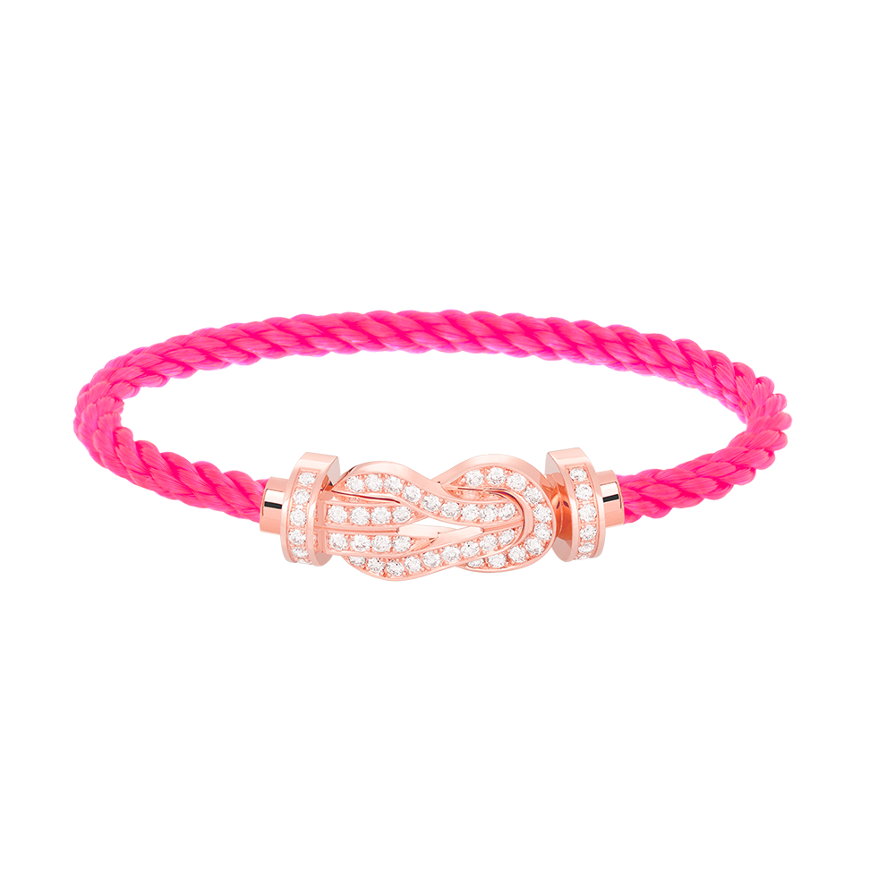 [Riva Jewelry ]CHANCE LARGE 8 FIGURE BUCKLE FULL DIAMOND BRACELET ROSE GOLD