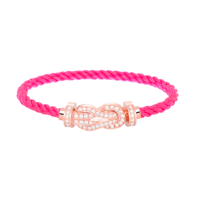 [Riva Jewelry]LARGE 8-FIGURE BUCKLE FULL DIAMOND BRACELET - ROSE GOLD