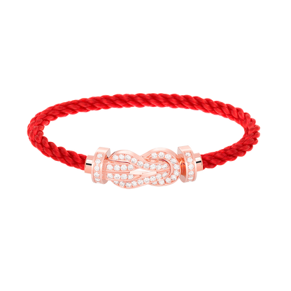 [Riva Jewelry ]CHANCE LARGE 8 FIGURE BUCKLE FULL DIAMOND BRACELET ROSE GOLD