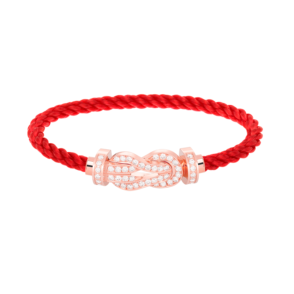 [Riva Jewelry]LARGE 8-FIGURE BUCKLE FULL DIAMOND BRACELET - ROSE GOLD