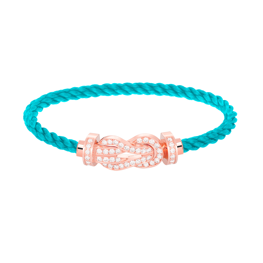 [Riva Jewelry ]CHANCE LARGE 8 FIGURE BUCKLE FULL DIAMOND BRACELET ROSE GOLD