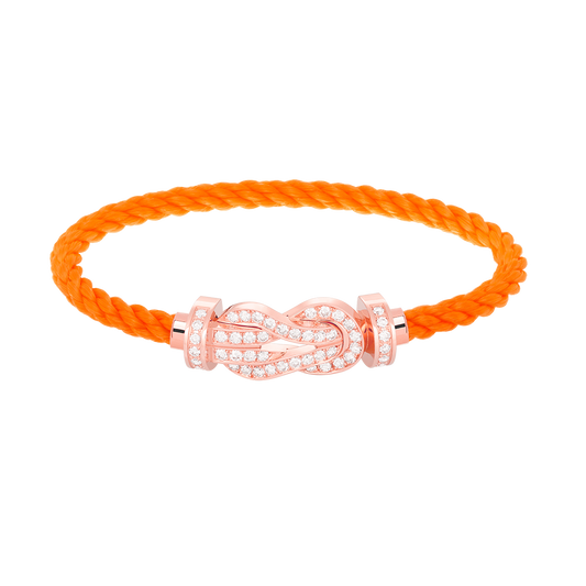 [Riva Jewelry ]CHANCE LARGE 8 FIGURE BUCKLE FULL DIAMOND BRACELET ROSE GOLD