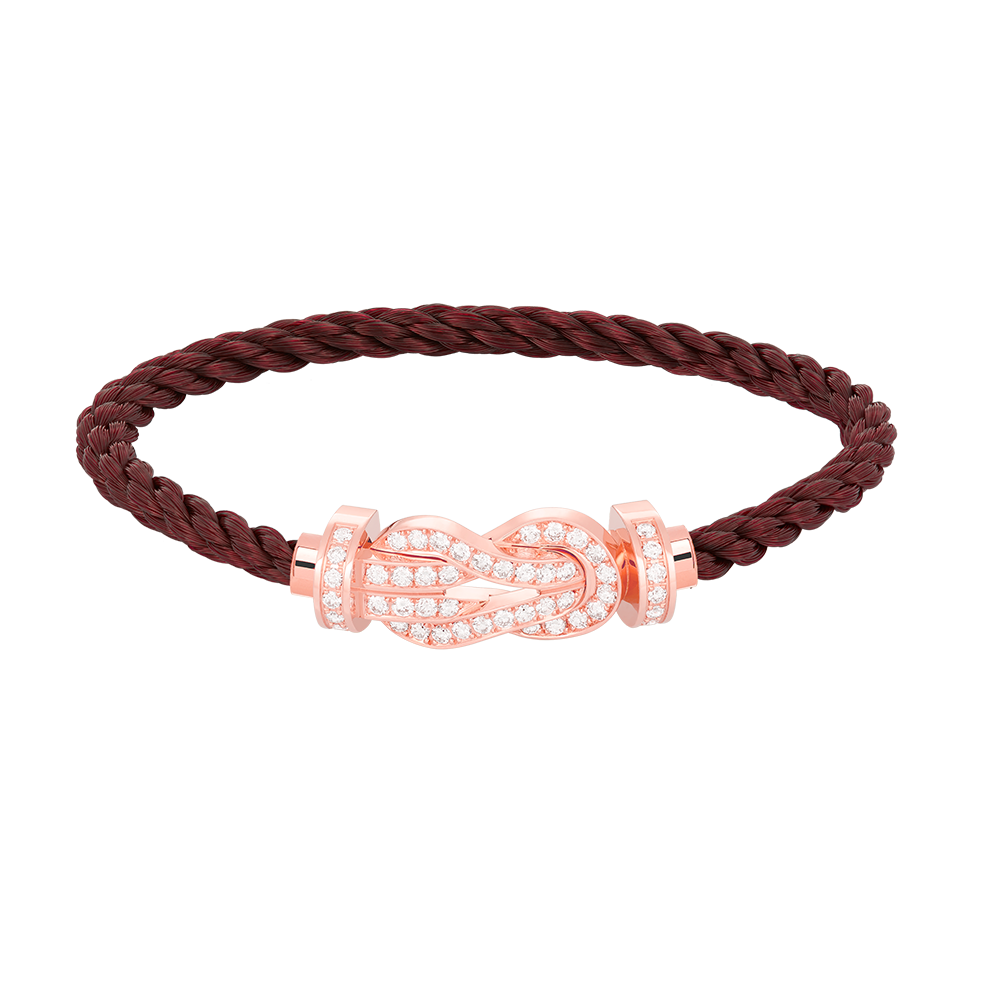 [Riva Jewelry ]CHANCE LARGE 8 FIGURE BUCKLE FULL DIAMOND BRACELET ROSE GOLD