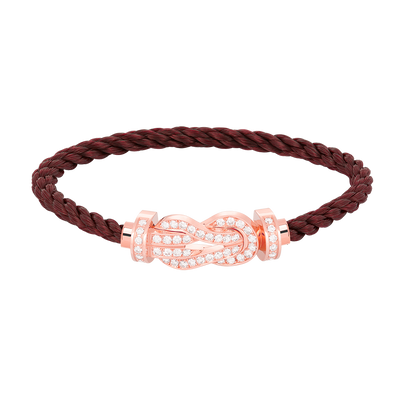 [Riva Jewelry ]CHANCE LARGE 8 FIGURE BUCKLE FULL DIAMOND BRACELET ROSE GOLD