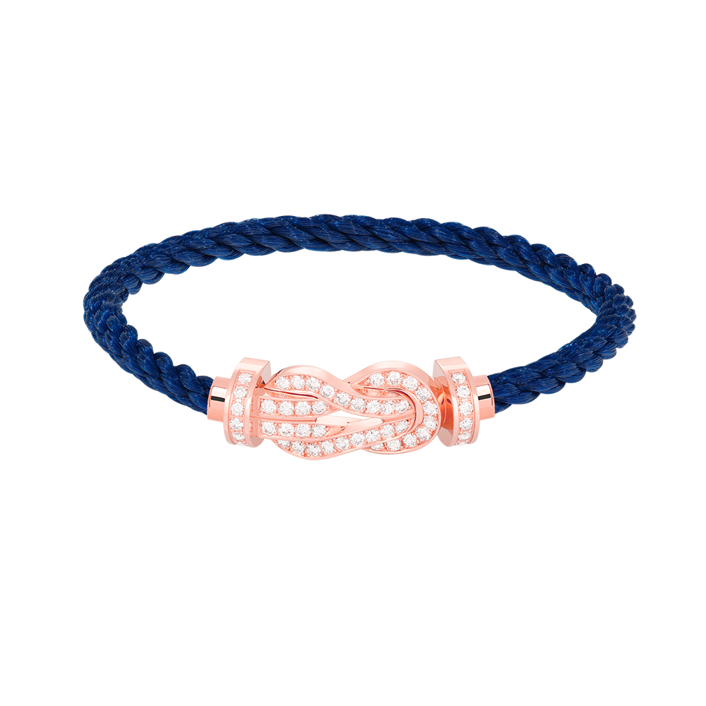 [Riva Jewelry ]CHANCE LARGE 8 FIGURE BUCKLE FULL DIAMOND BRACELET ROSE GOLD