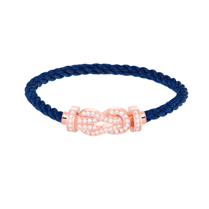 [Riva Jewelry ]CHANCE LARGE 8 FIGURE BUCKLE FULL DIAMOND BRACELET ROSE GOLD