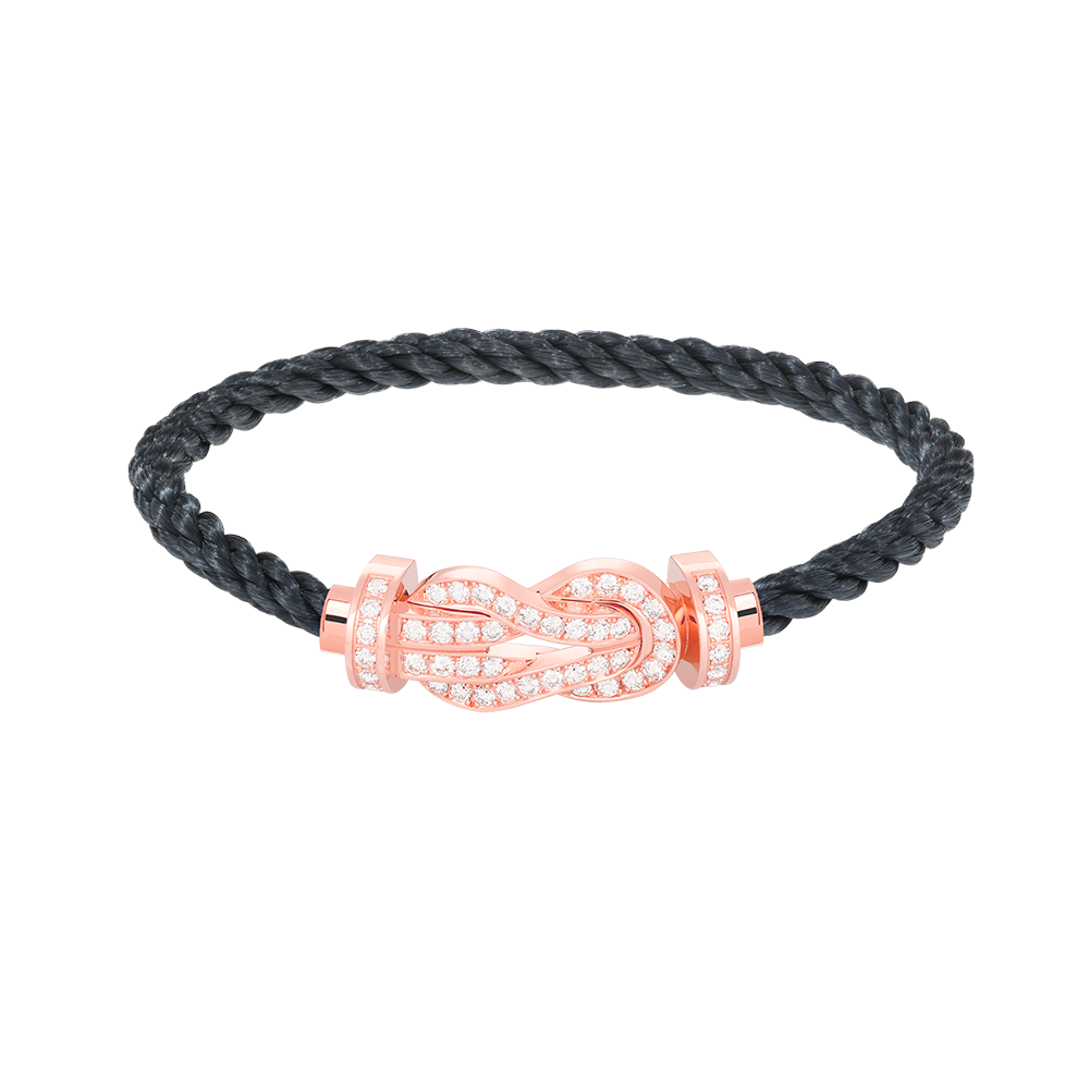 [Riva Jewelry ]CHANCE LARGE 8 FIGURE BUCKLE FULL DIAMOND BRACELET ROSE GOLD