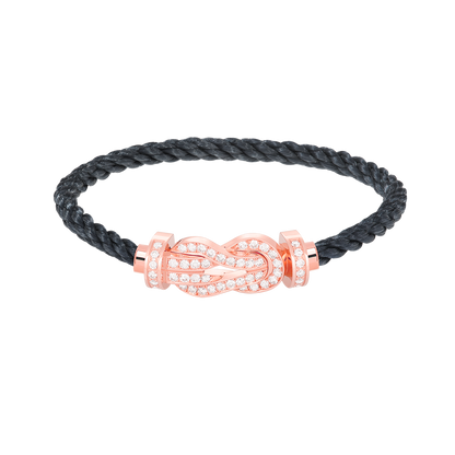 [Riva Jewelry ]CHANCE LARGE 8 FIGURE BUCKLE FULL DIAMOND BRACELET ROSE GOLD
