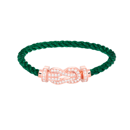 [Riva Jewelry ]CHANCE LARGE 8 FIGURE BUCKLE FULL DIAMOND BRACELET ROSE GOLD