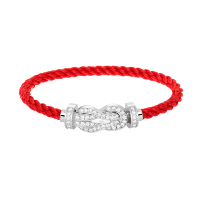 [Riva Jewelry ]CHANCE LARGE 8 FIGURE BUCKLE FULL DIAMOND BRACELET SILVER