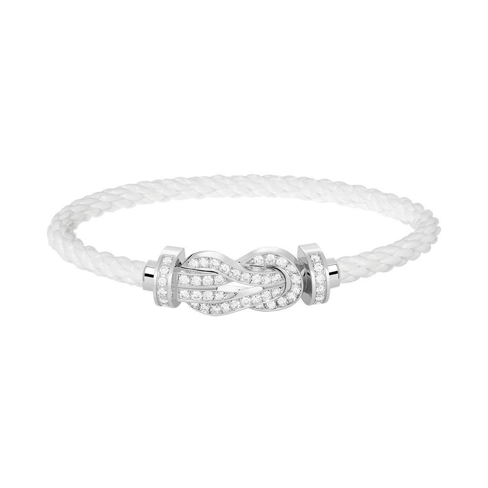 [Riva Jewelry ]CHANCE LARGE 8 FIGURE BUCKLE FULL DIAMOND BRACELET SILVER