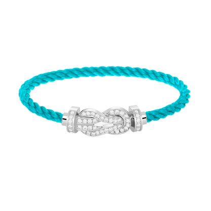 [Riva Jewelry ]CHANCE LARGE 8 FIGURE BUCKLE FULL DIAMOND BRACELET SILVER
