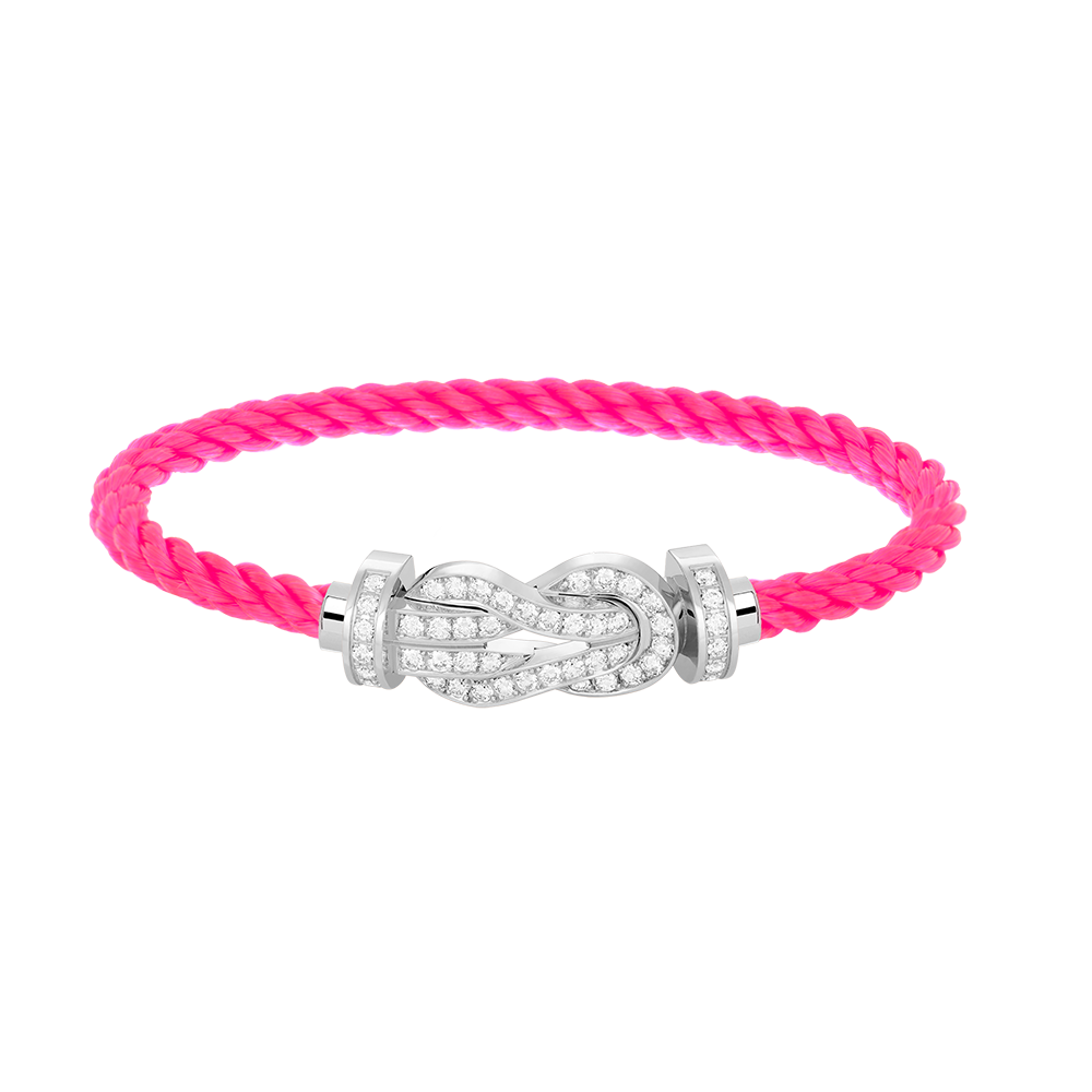 [Riva Jewelry ]CHANCE LARGE 8 FIGURE BUCKLE FULL DIAMOND BRACELET SILVER
