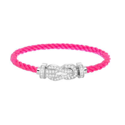 [Riva Jewelry ]CHANCE LARGE 8 FIGURE BUCKLE FULL DIAMOND BRACELET SILVER
