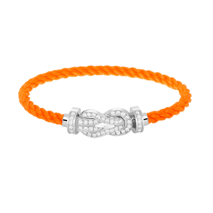 [Riva Jewelry]LARGE 8-FIGURE BUCKLE FULL DIAMOND BRACELET -WHITE GOLD