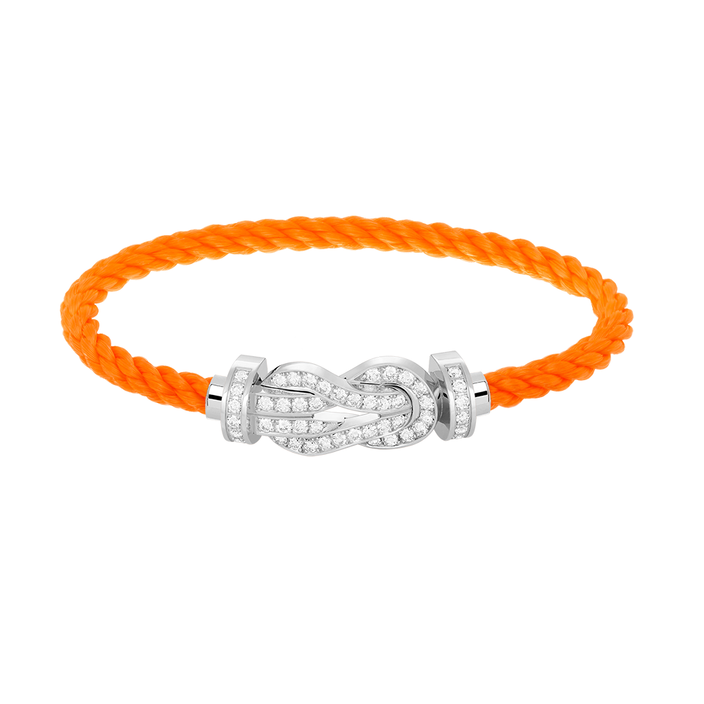 [Riva Jewelry ]CHANCE LARGE 8 FIGURE BUCKLE FULL DIAMOND BRACELET SILVER