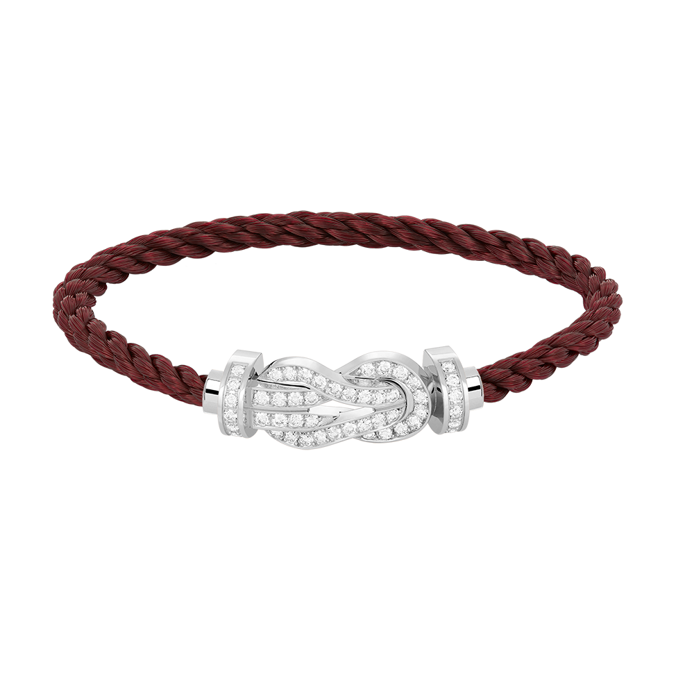 [Riva Jewelry ]CHANCE LARGE 8 FIGURE BUCKLE FULL DIAMOND BRACELET SILVER